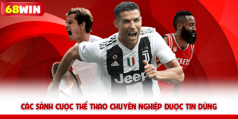 Các sảnh cược thể thao 68win chuyên nghiệp được tin dùng